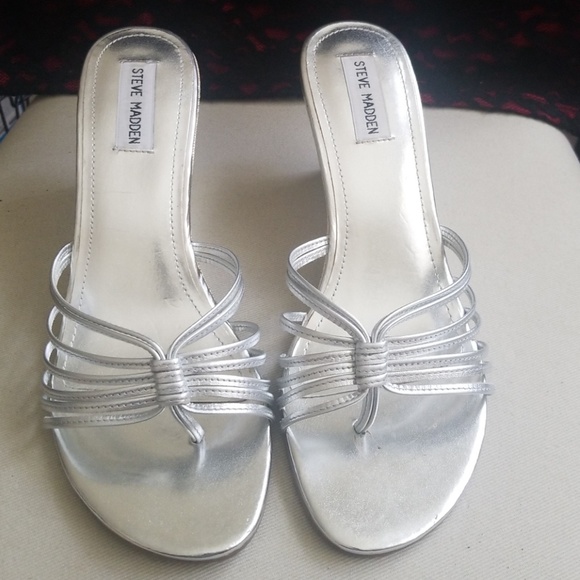 Steve Madden Shoes - ***Sold***Steve Madden Twister silver wedges